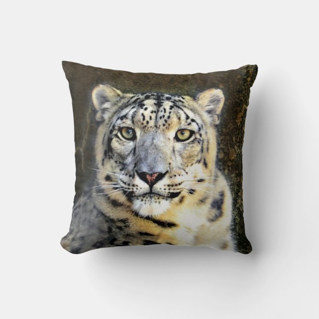 Snow Leopard Pillow Kussen (Voorkant)