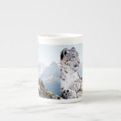 Snow Leopard Porselein Kop (Voorkant)