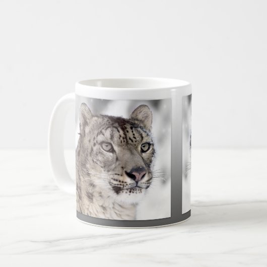 Snow Leopard Portrait Big Cat Mok (Voorkant links)