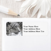 Snow Leopard Portrait in Snow Etiket (Insitu)