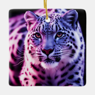 Snow Leopard Portrait Keramisch Ornament