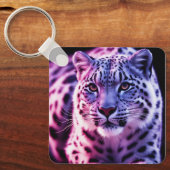 Snow Leopard Portrait Sleutelhanger (Voorkant)