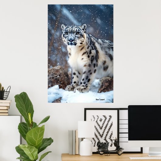 Snow Leopard Poster (Thuiskantoor)