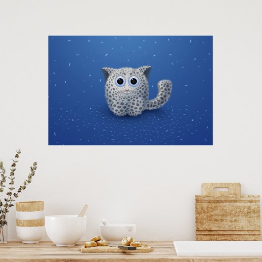 Snow Leopard Poster (Keuken)
