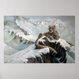 Snow Leopard Poster