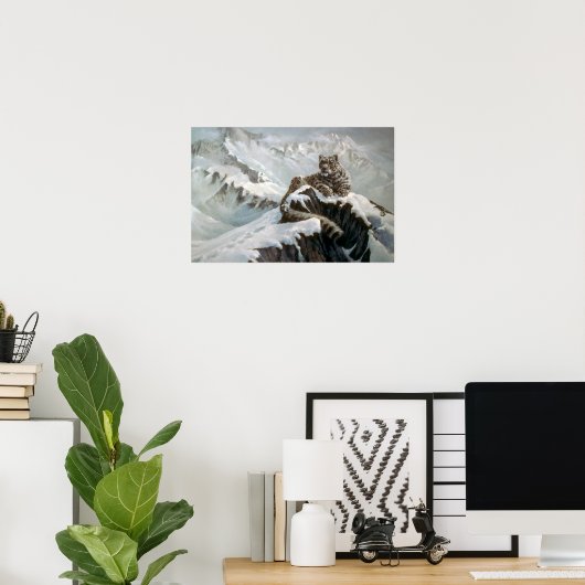 Snow Leopard Poster (Thuiskantoor)