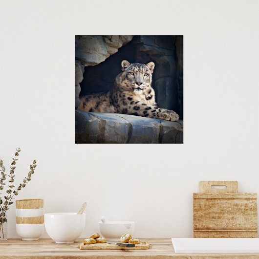 Snow Leopard Poster (Keuken)