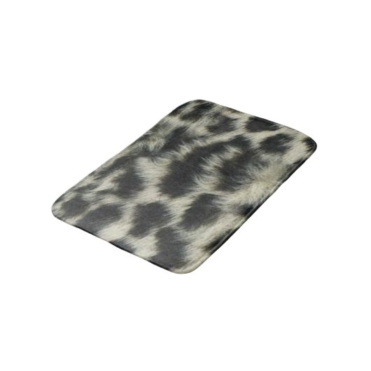 Snow Leopard Print Badmat (Gekanteld)