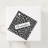 Snow Leopard print gunsttags Bedankjes Labels (In situ)