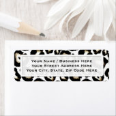 Snow Leopard Print Retouradreslabels Etiket (Insitu)