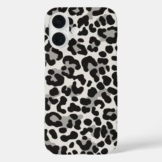 Snow Leopard print wit trendy patroon Case-Mate iPhone Case (Achterkant)