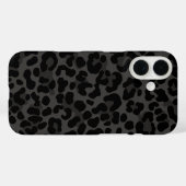 Snow Leopard Print Zwart Trendy Patroon Case-Mate iPhone Case (Achterkant (horizontaal))