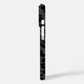 Snow Leopard Print Zwart Trendy Patroon Case-Mate iPhone Case (Achterkant / Links)