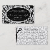 Snow Leopard-printkaart voor haarscherpe weergave Afsprakenkaartje (Voorkant / Achterkant)