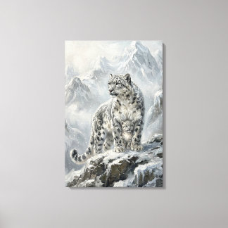 Snow Leopard_ Protector Archetypes  Canvas Afdruk