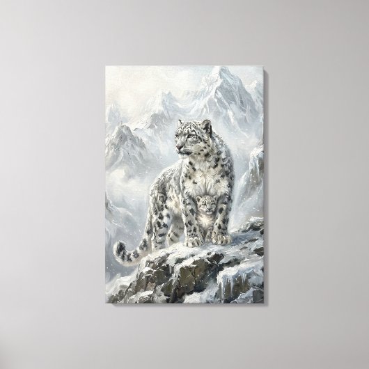 Snow Leopard_ Protector Archetypes  Canvas Afdruk (Voorkant)