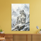 Snow Leopard_ Protector Archetypes  Canvas Afdruk (Insitu (Woonkamer))