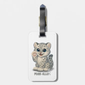 Snow leopard - Purr-ello Bagagelabel (Achterkant verticaal)