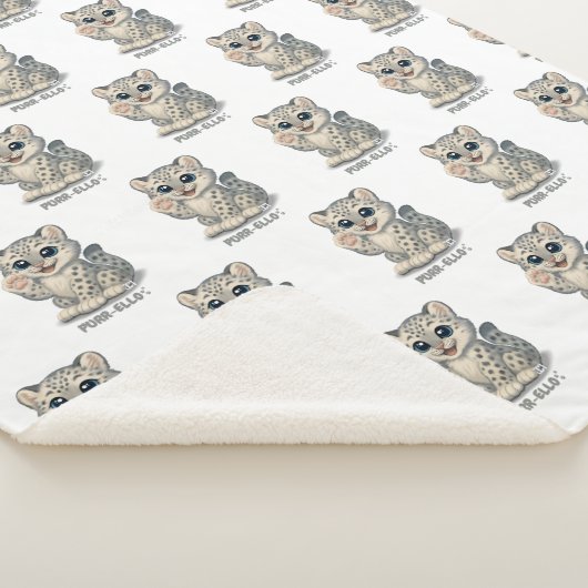 Snow leopard - Purr-ello Sherpa Deken (3/4)