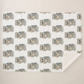 Snow leopard - Purr-ello Sherpa Deken (Voorkant (horizontaal))