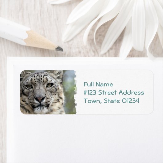 Snow Leopard Retouradres Mailing Label (Insitu)
