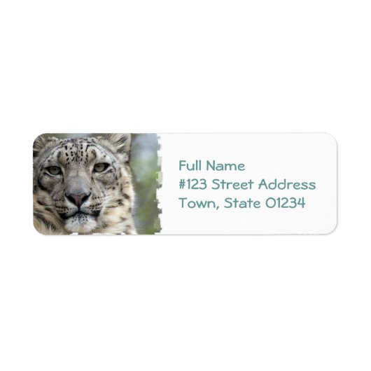 Snow Leopard Retouradres Mailing Label (Voorkant)