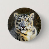Snow Leopard Ronde Button 5,7 Cm (Voorkant)