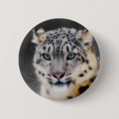 Snow Leopard Ronde Button 5,7 Cm (Voorkant)