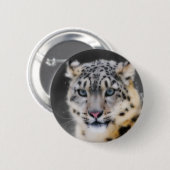 Snow Leopard Ronde Button 5,7 Cm (Voorkant /achterkant)