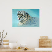 Snow Leopard-schilderij Poster (Keuken)