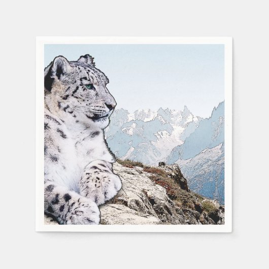 Snow Leopard Servetten (Voorkant)