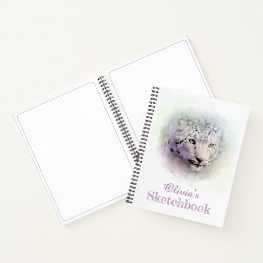 Snow Leopard Sketchbook Notitieboek (Binnen)