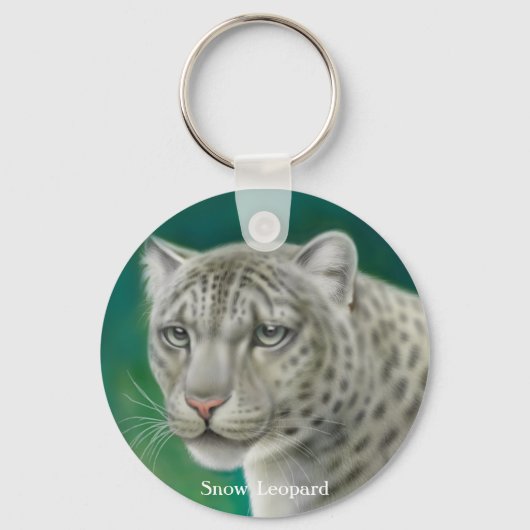 Snow Leopard-Sleutelhanger Sleutelhanger (Voorkant)