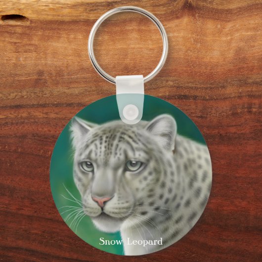 Snow Leopard-Sleutelhanger Sleutelhanger (Voorkant)