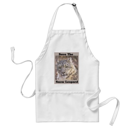 Snow Leopard Standaard Schort (Voorkant)