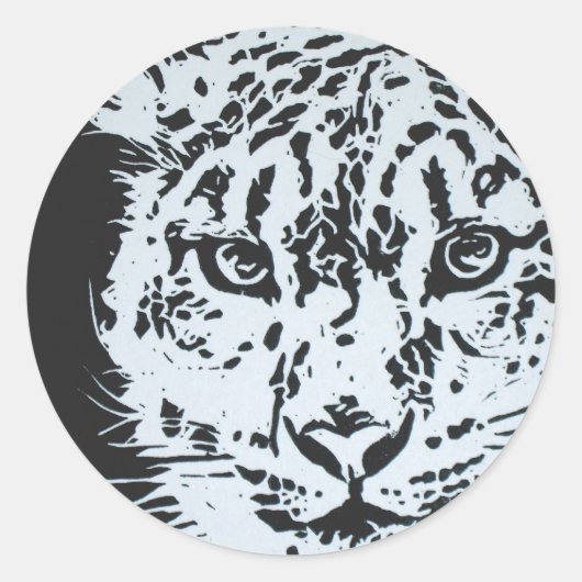 Snow Leopard Sticker (Voorkant)