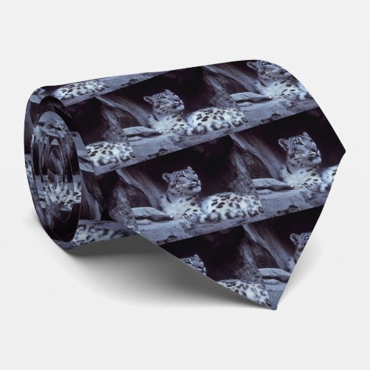 Snow Leopard Stropdas (Opgerold)