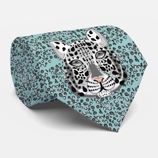 Snow Leopard Stropdas (Opgerold)