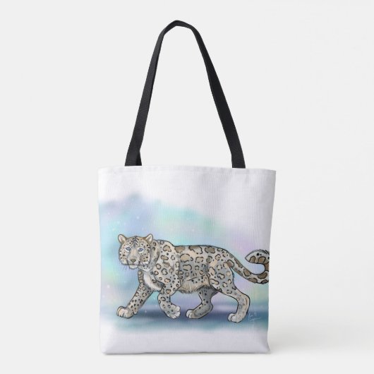 Snow Leopard Tote Bag (Achterkant)