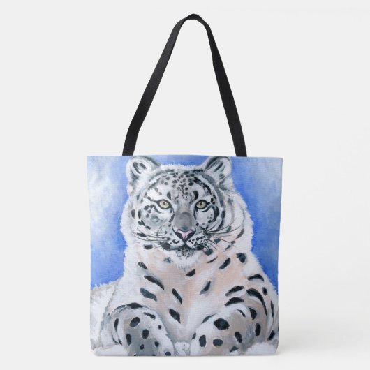 Snow Leopard Tote Bag (Voorkant)
