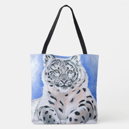 Snow Leopard Tote Bag (Achterkant)
