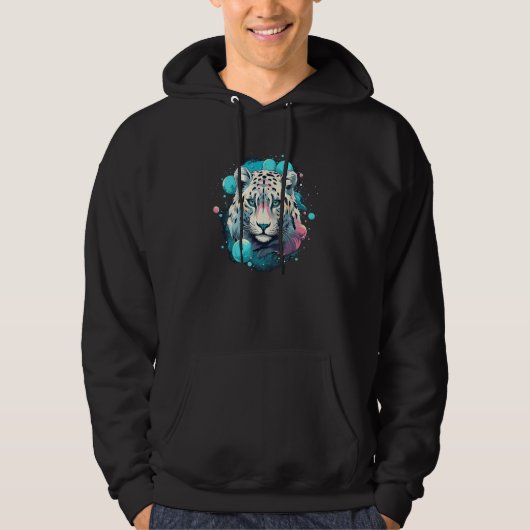 Snow Leopard Wild Animal Snow Leopard Men Women Ki Hoodie (Voorkant)