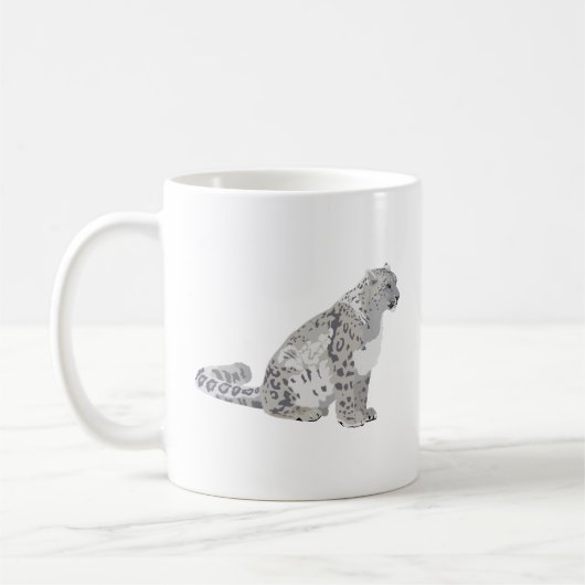 Snow Leopard Wild Cat Koffiemok (Links)