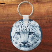 Snow Leopard Winter Snow Wildcat Natuur Sleutelhanger (Voorkant)