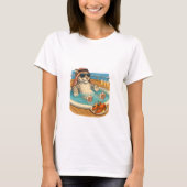 Snow Leopard Yacht Jacuzzi Ontspanning T-shirt (Voorkant)