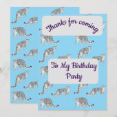 Snow Leopards Thank you Card Kaart (Voorkant / Achterkant)