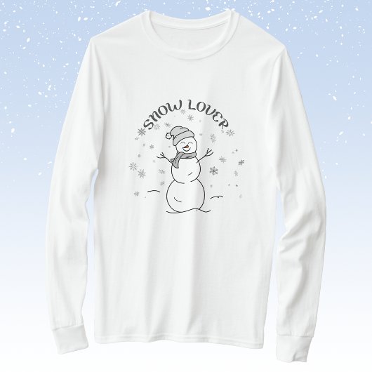 Snow Lover Snowman Long-Sleeve T-Shirt            