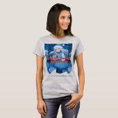 Snow Maiden Anime Girl Christmas Snow Globe T-Shir T-shirt (Voorkant volledig)