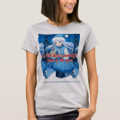 Snow Maiden Anime Girl Christmas Snow Globe T-Shir T-shirt (Voorkant)