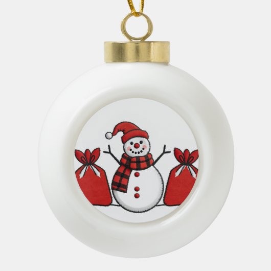 Snow man ornament  (Voorkant)